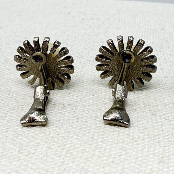 Vintage Starburst Earrings Imitation Pearl Silver-Tone Clip On‎ Retro Classic - Picture 9 of 9